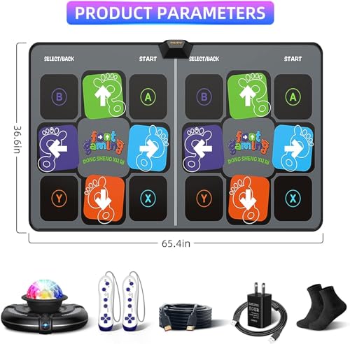 FWFX Tappetino da ballo elettronico per TV   Doppio/semplice cuscino da ballo senza fili con fotocamera HD, giochi di danza familiare per bambini e adulti, compleanno ragazzi e ragazze.. : Amazon.it: Giochi e giocattoli