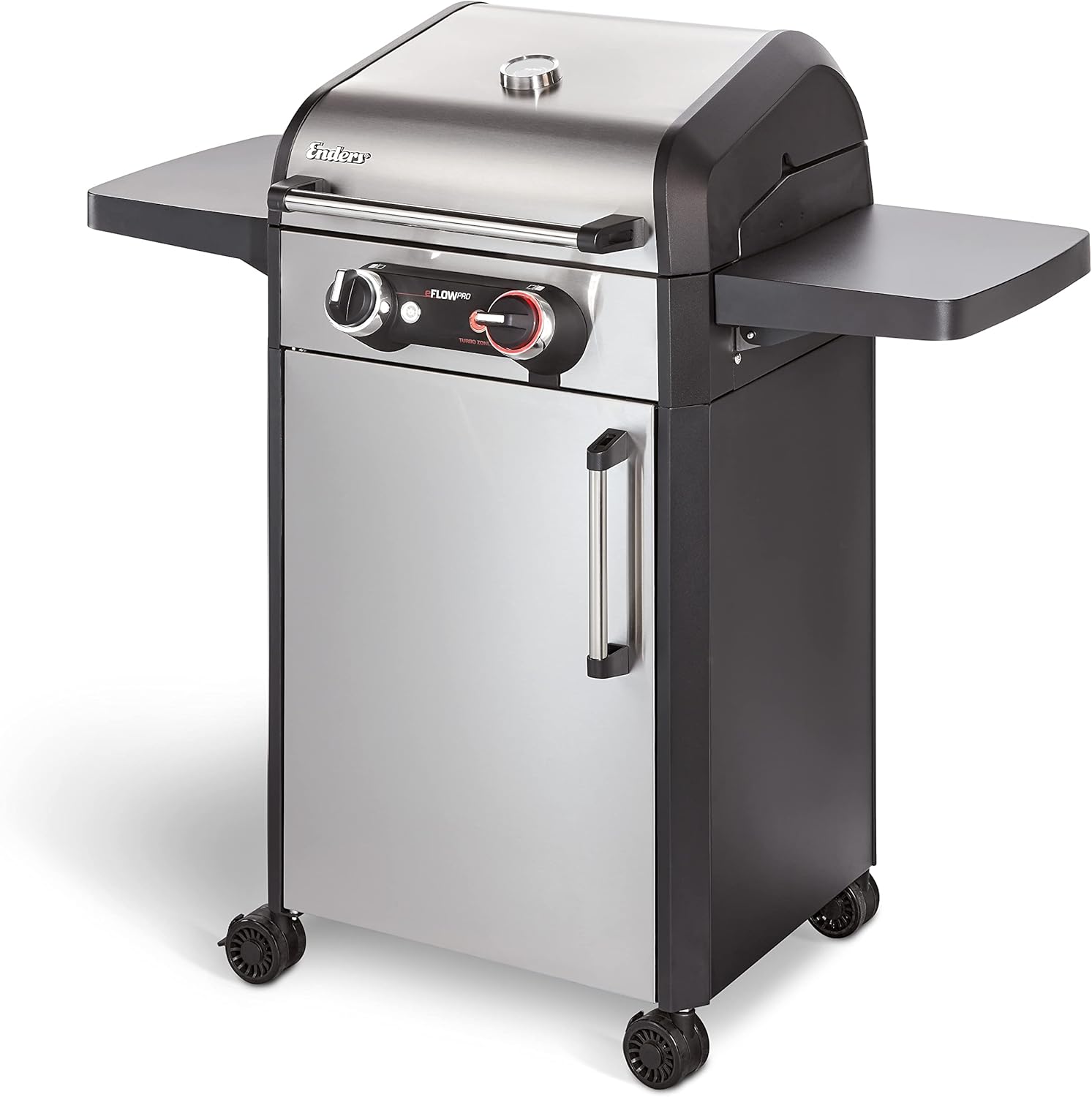 Enders Elektrogrill eFLOW PRO 2 TURBO, mit Gussrost SWITCH GRID, TURBO ZONE für heiße Temperaturen, SIMPLE CLEAN Reinigungssystem, Aluguss-Seitenteile an Garhaube und Brennkammer, Grillwagen #97106