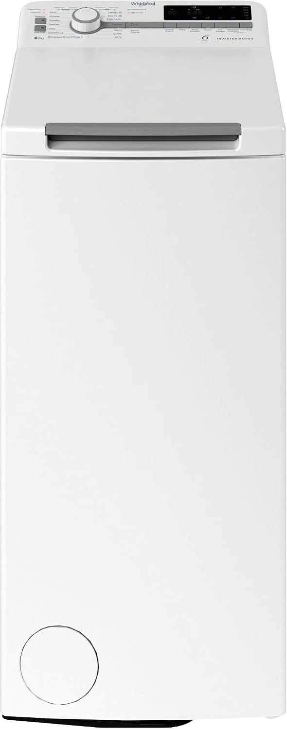 Whirlpool TDLR 6251BS IT/1 – Lavatrice 6 Kg Carica dall'Alto Slim