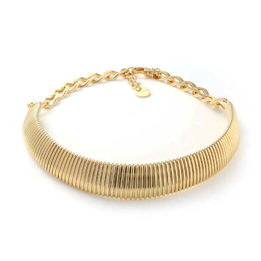 Collana Unoaerre 2556 girocollo tubogas in bronzo dorato giallo