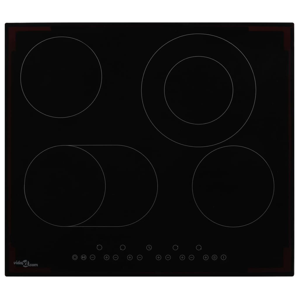 Elektro-Kochfeld Glaskeramik-Kochfeld mit 4 Platten Touch Control 6600 W