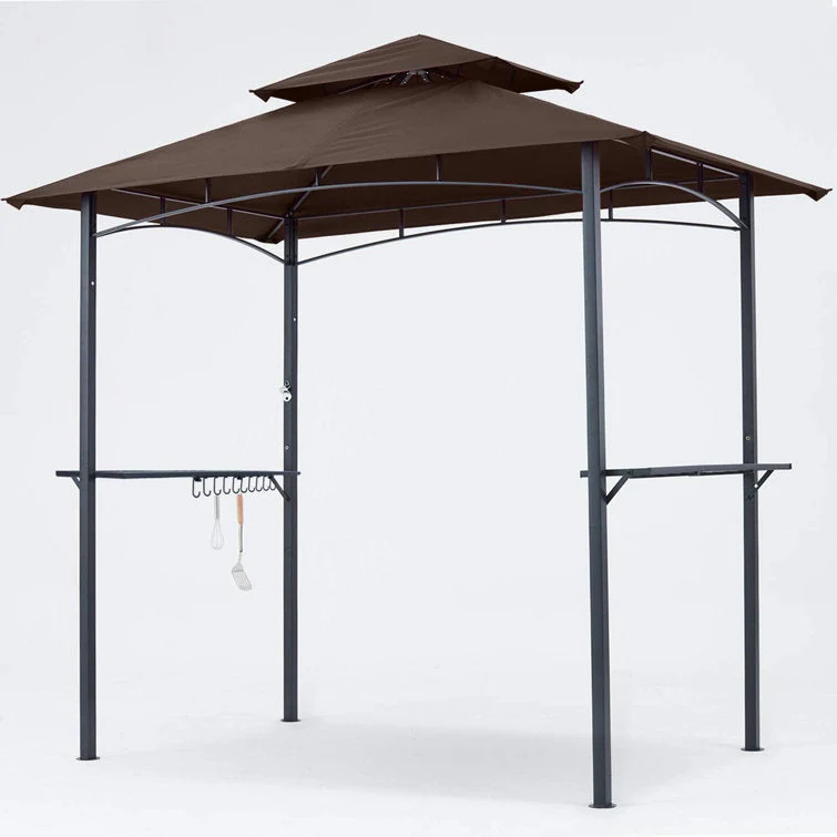 8 Ft. W x 5 Ft. D Steel Grill Gazebo
