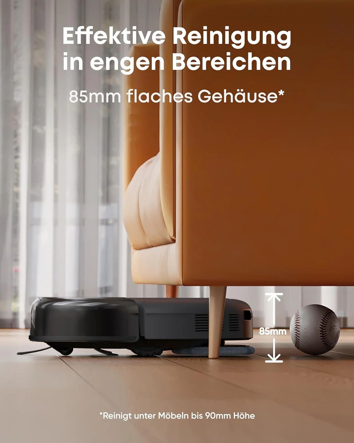 eufy Saugroboter Omni C20 mit All-in-One-Station,Auto-Entleerung, Auto-Wasch- und Trocknungsfunktion, 7.000Pa, 8,5cm Design, Staubsauger Roboter mit Wischfunktion,Kindersicherung