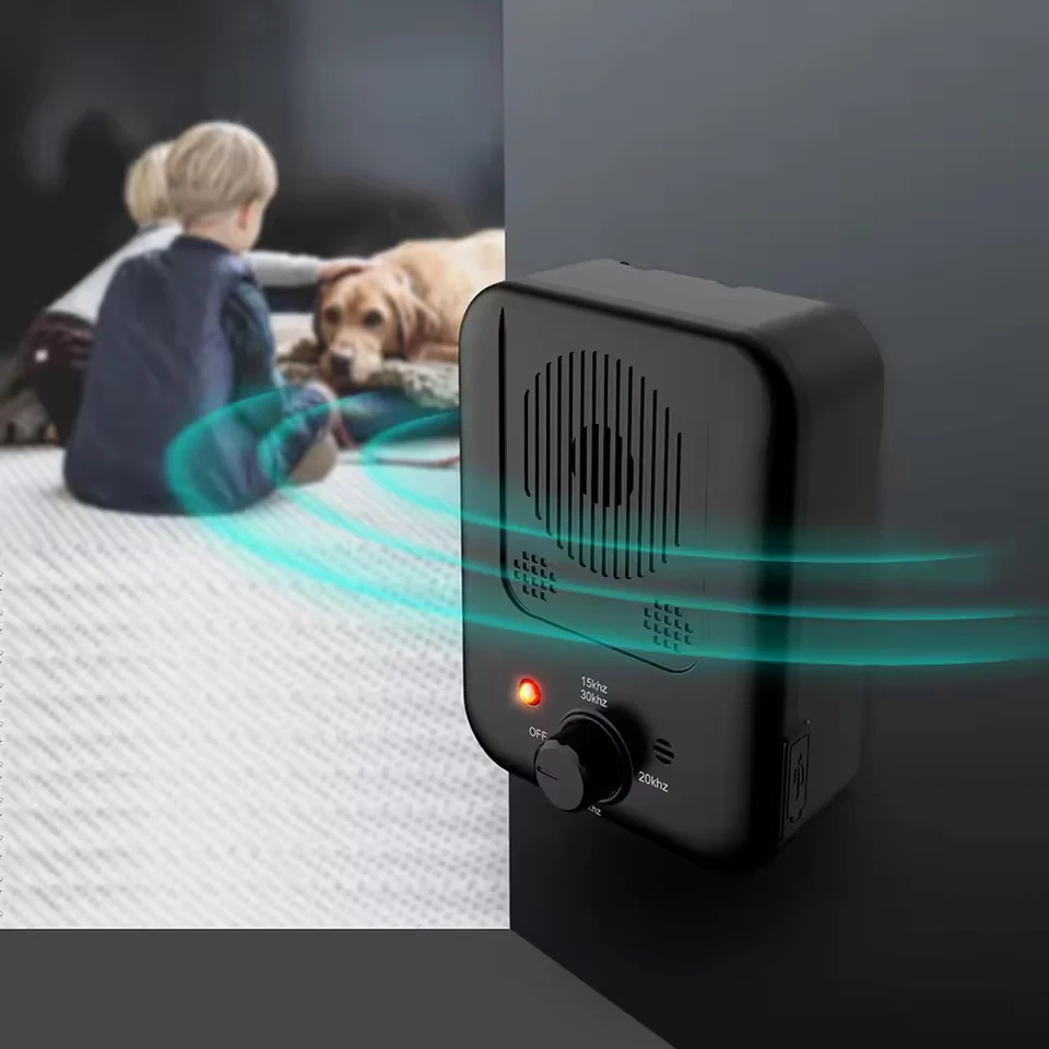 Ultrasonic Bark Control Device �C 3 Range Settings & USB Rechargeable