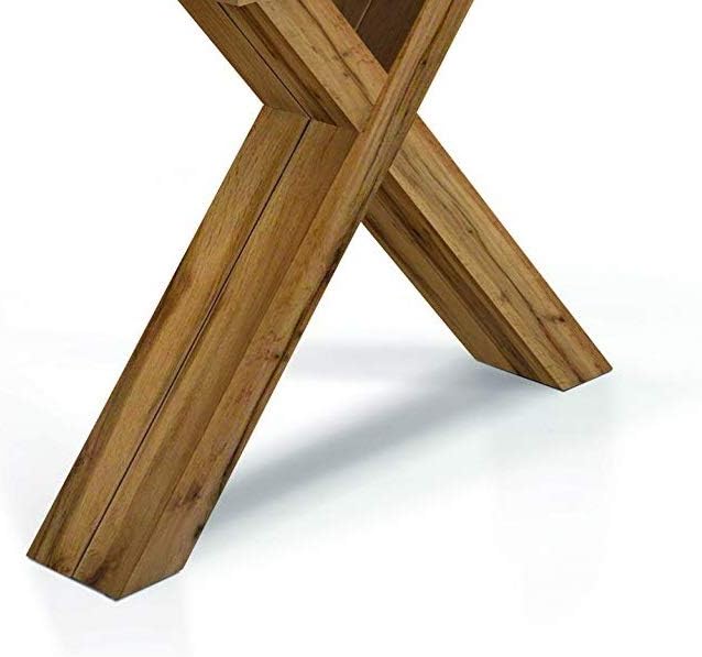 KONTE.DESIGN Tavolo GALLIPOLI allungabile in legno, finitura Rovere Nodato, gambe ad X, 160x90 cm - 410x90 cm, 18 posti