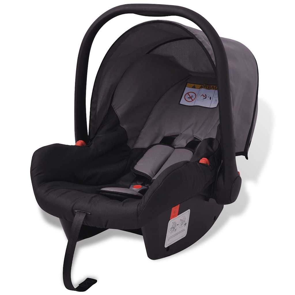 Kinder-Buggy 3-in-1 Kinderwagen Aluminium Grau und Schwarz