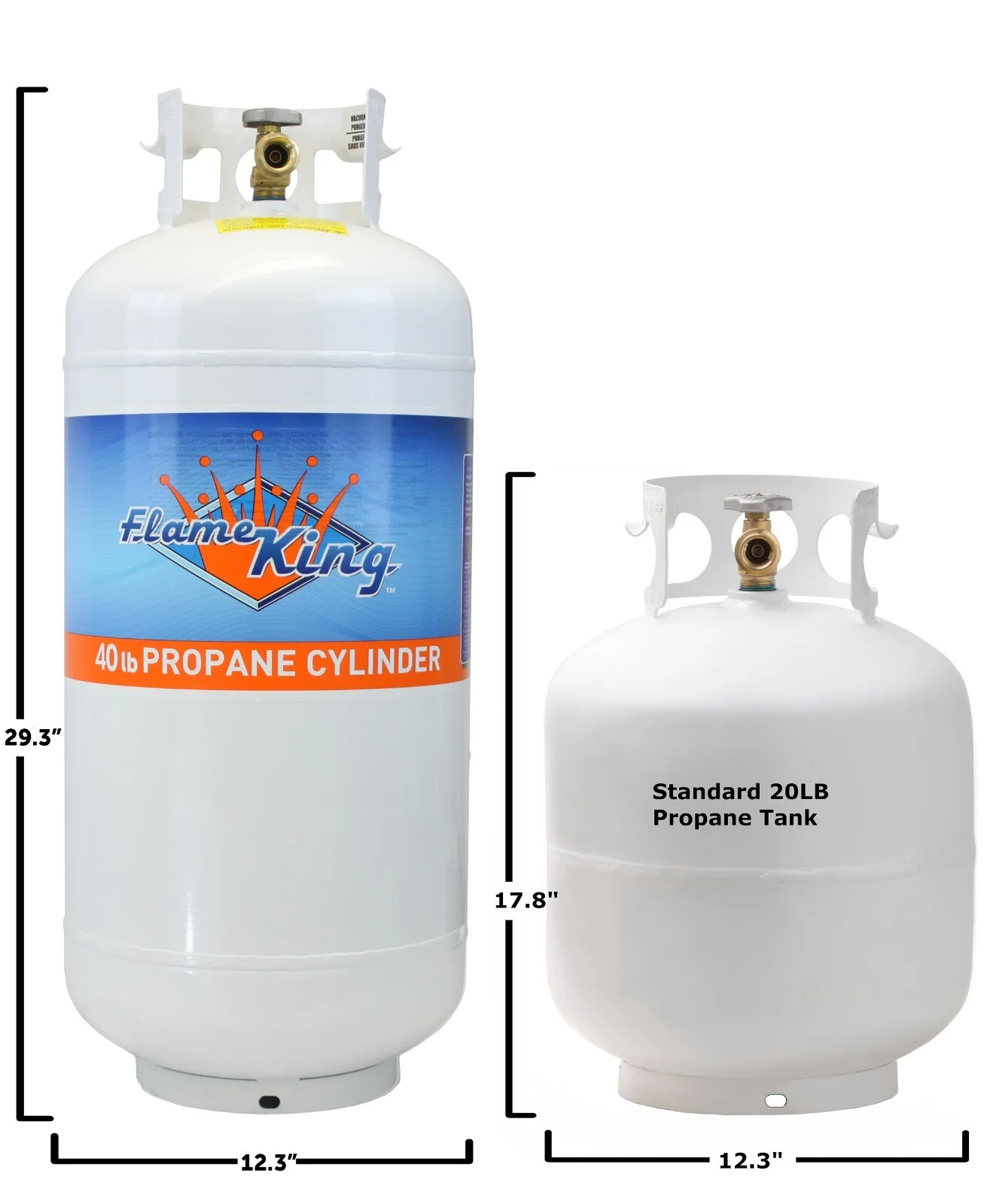 NEW 40 LB Pound Steel Propane Tank Refillable Cylinder with OPD Valve