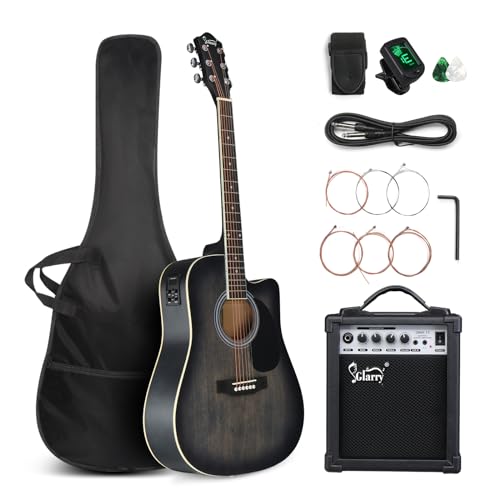 GLARRY Acoustic Electric Beginner Distressed