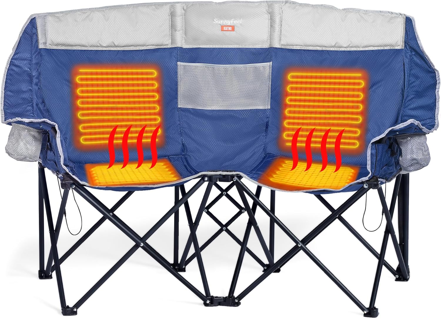 Folding Double Camping Chair Oversized Loveseat Chair