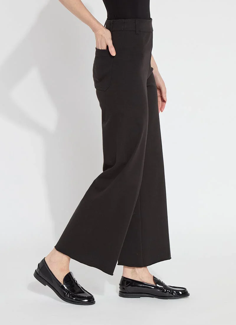 Erin High Waist Wide Leg Jeans in Black by Lysse