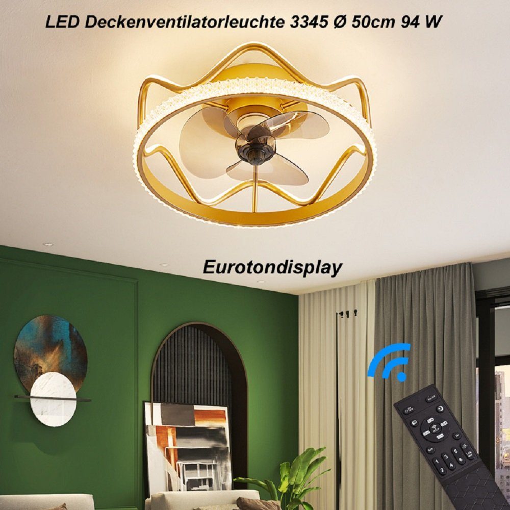 Deckenventilator Deckenventilator mit LED Beleuchtung Deckenleuchte mit Fernbedienung