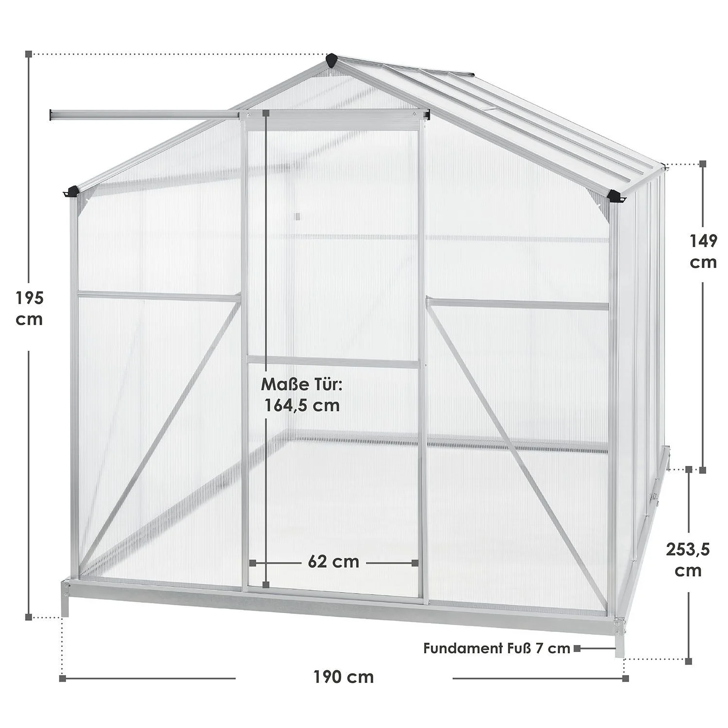 2025 Aluminium kas met fundering