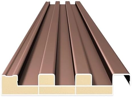 Welldachbleche – Metall-Aluminiumplatten für wasserdichte Außenverkleidungen und Schuppenverkleidungen, 3,4 bis 6 m Länge, Wärmedämmung, Braun
