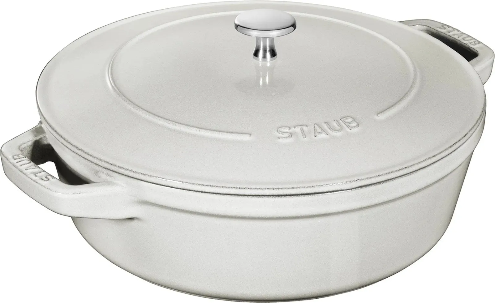 Set di 4 Cocotte, 24 cm, rotonde, Tartufo Bianco, impilabili