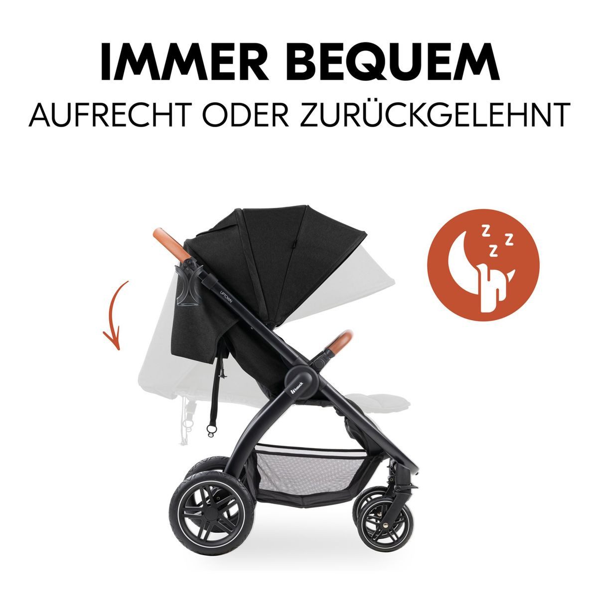 Kinder-Buggy UpTown Black - Melange Black