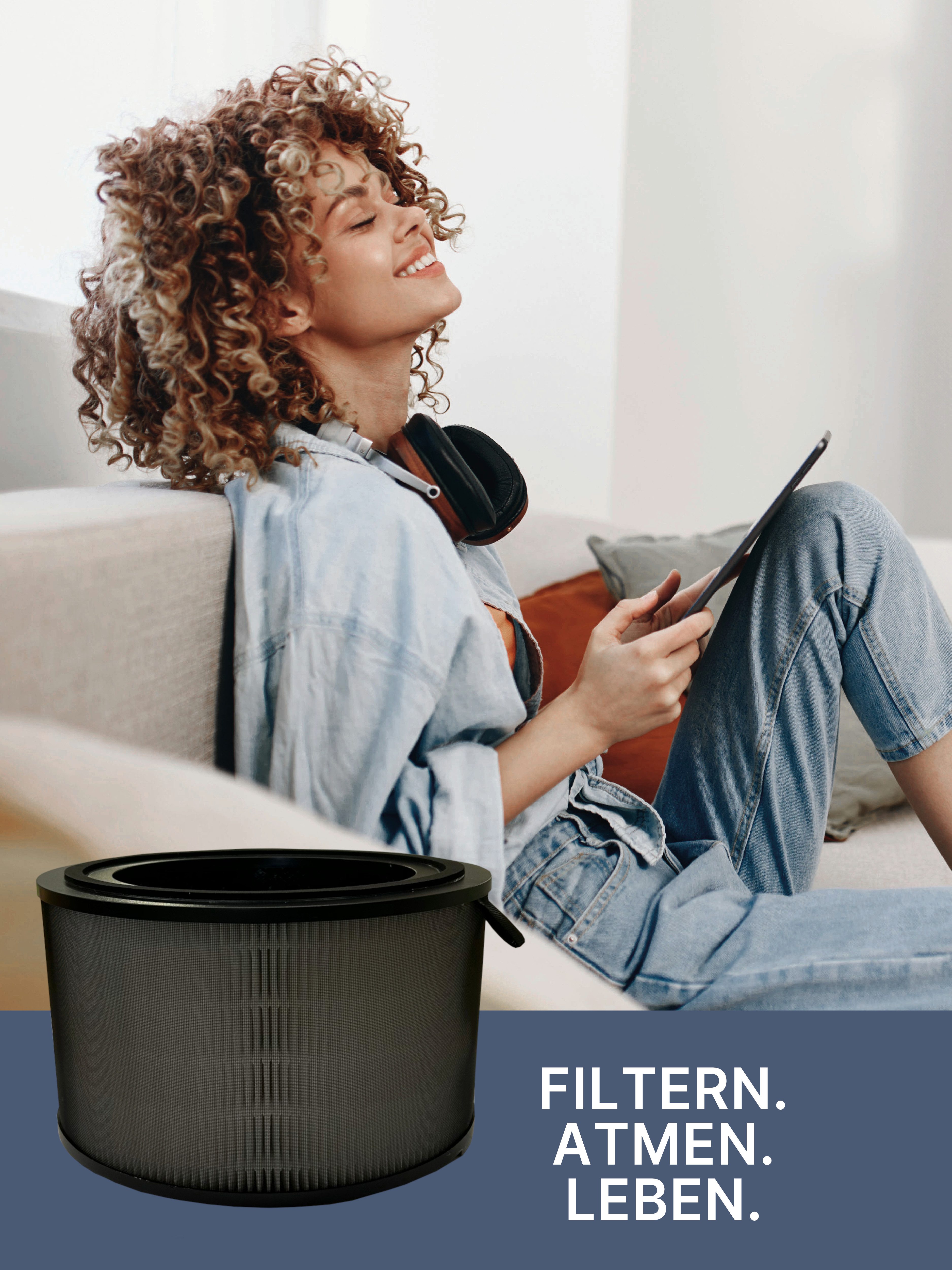 Filter-Set 4er-Se) einsetzbar statt Philips FY3200/30, HEPA & Aktivkohle