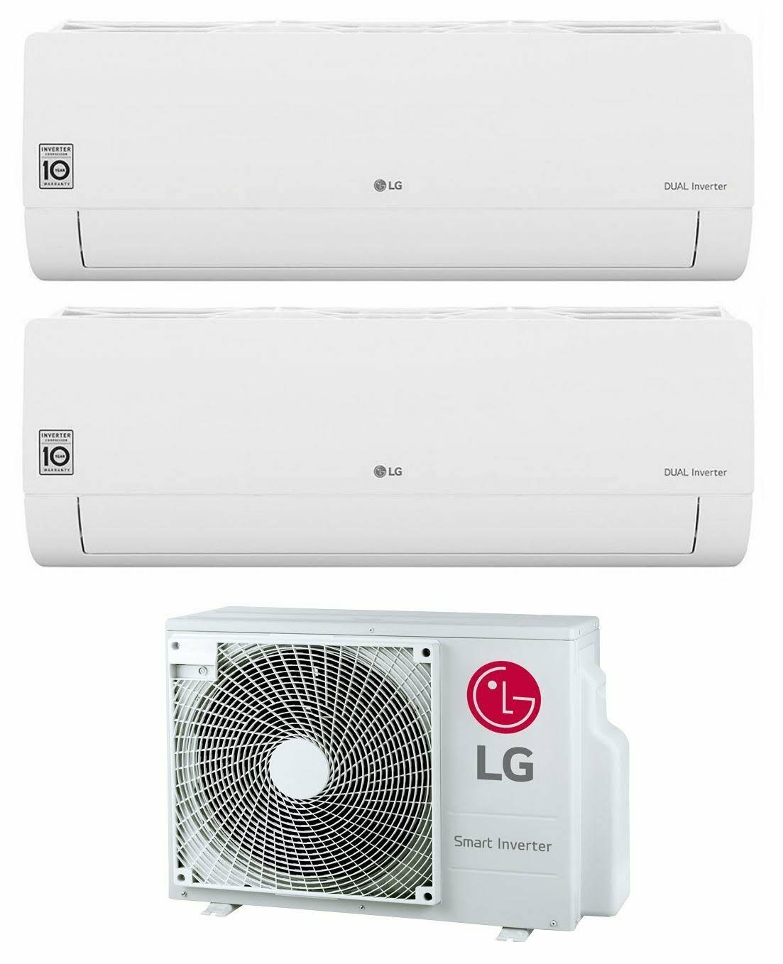 Climatizzatore Dual Split LG Inverter 9+9 BTU Condizionatore Pompa calore MU2R15