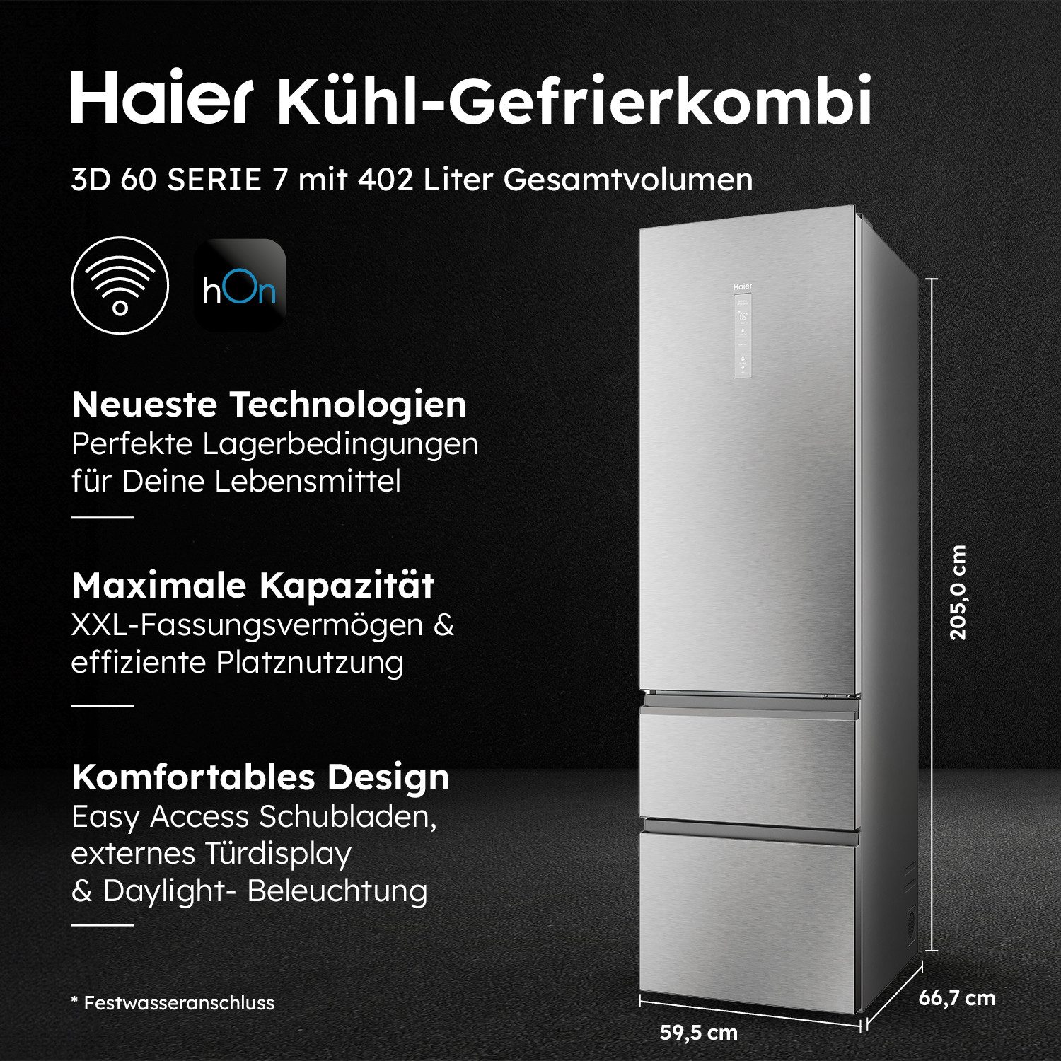 Kühl-/Gefrierkombination 3D 60 Series 7 HTW7620ANMG