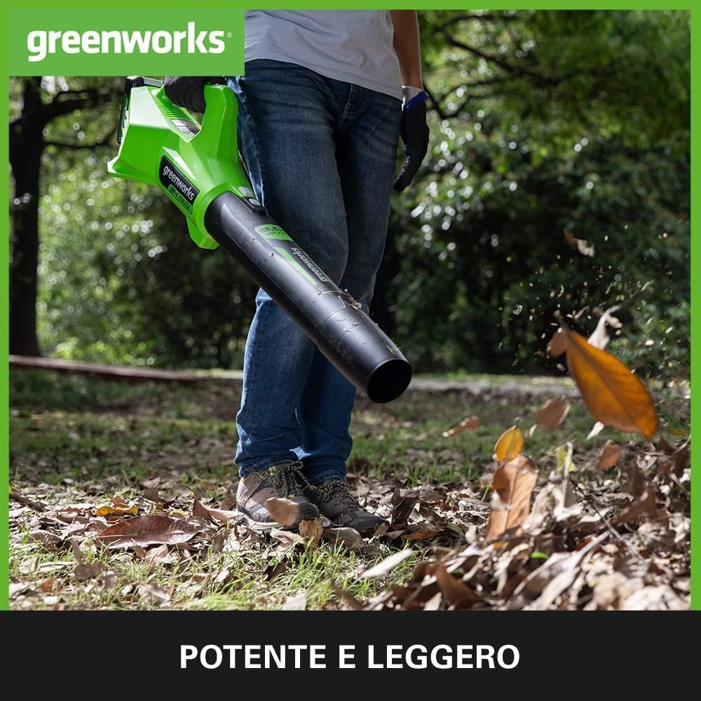 Greenworks 48V (2x24V) Selbstfahrender Akku Rasenmher f��r groe Flchen bis zu 480m, 46cm Schnittbreite, 55L Sack PLUS zwei 4Ah-Akkus und Doppelladegert GD24X2LM46SPK4X