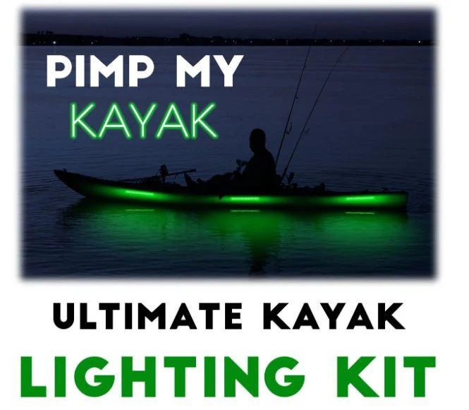 Pimp My Kayak - LED Lighting DIY Kit - 30,000 Lumens - Includes Red & Green Navigation Lights