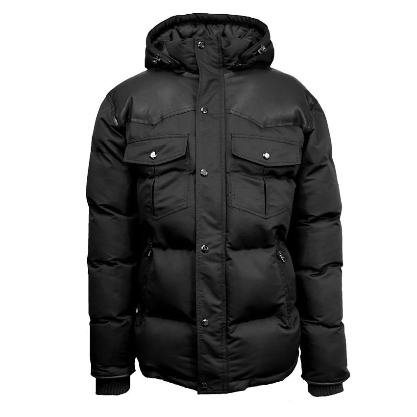12 Pack Men's Heavyweight Ranger Bubble Jacket with Hood �C Black