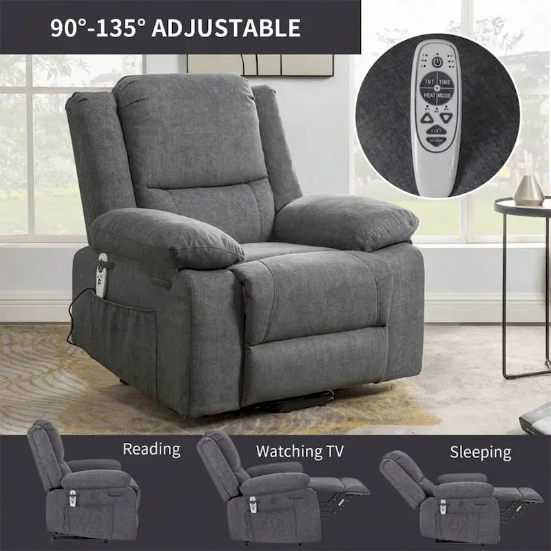 Electric Massage Power Recliner Chair, Multi-function Lifting, Timing