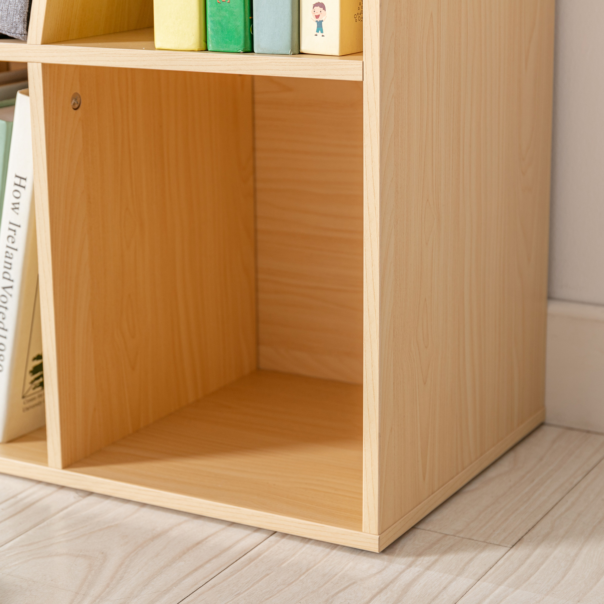 2-in-1 Kinderrek + Speelbank incl. Kussens 103 cm �� 30?cm �� 62 cm Grijs + Naturel