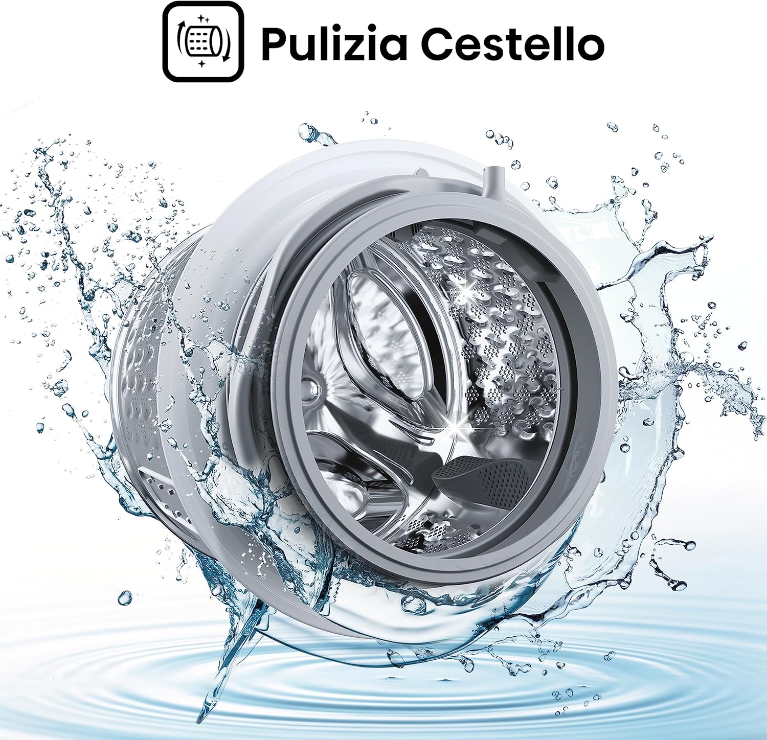 Hisense WFVB7012EM Front Load Washing Machine 7 kg 1200 rpm 15 Programs Steam LED Display Rapid Program Delay Start Child Lock