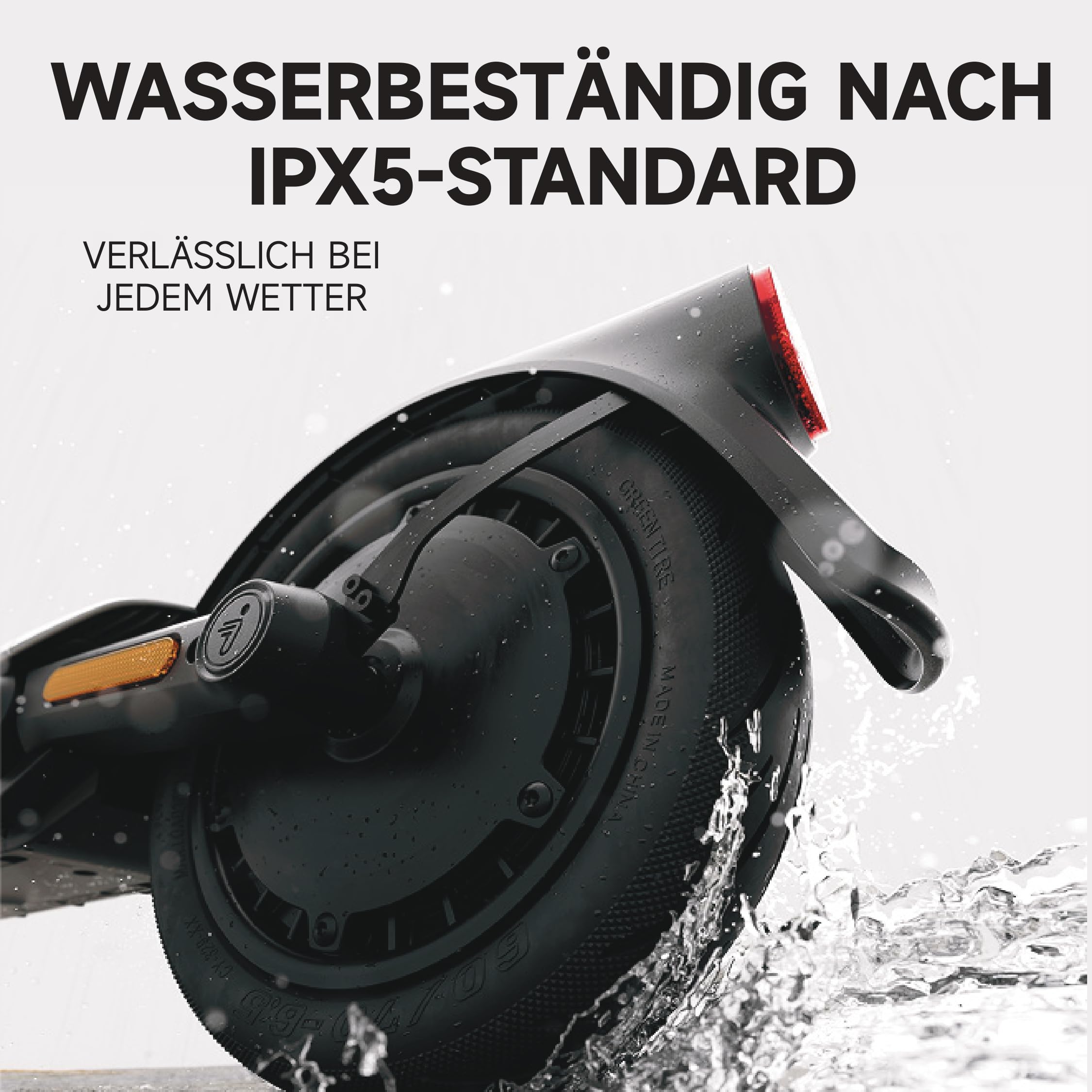 E-Scooter E3 D mit Straßenzulassung 800 W 20 km/h 10-Zoll-Reifen 45 km Reichweite 100 kg Tragkraft IPX5 Federung