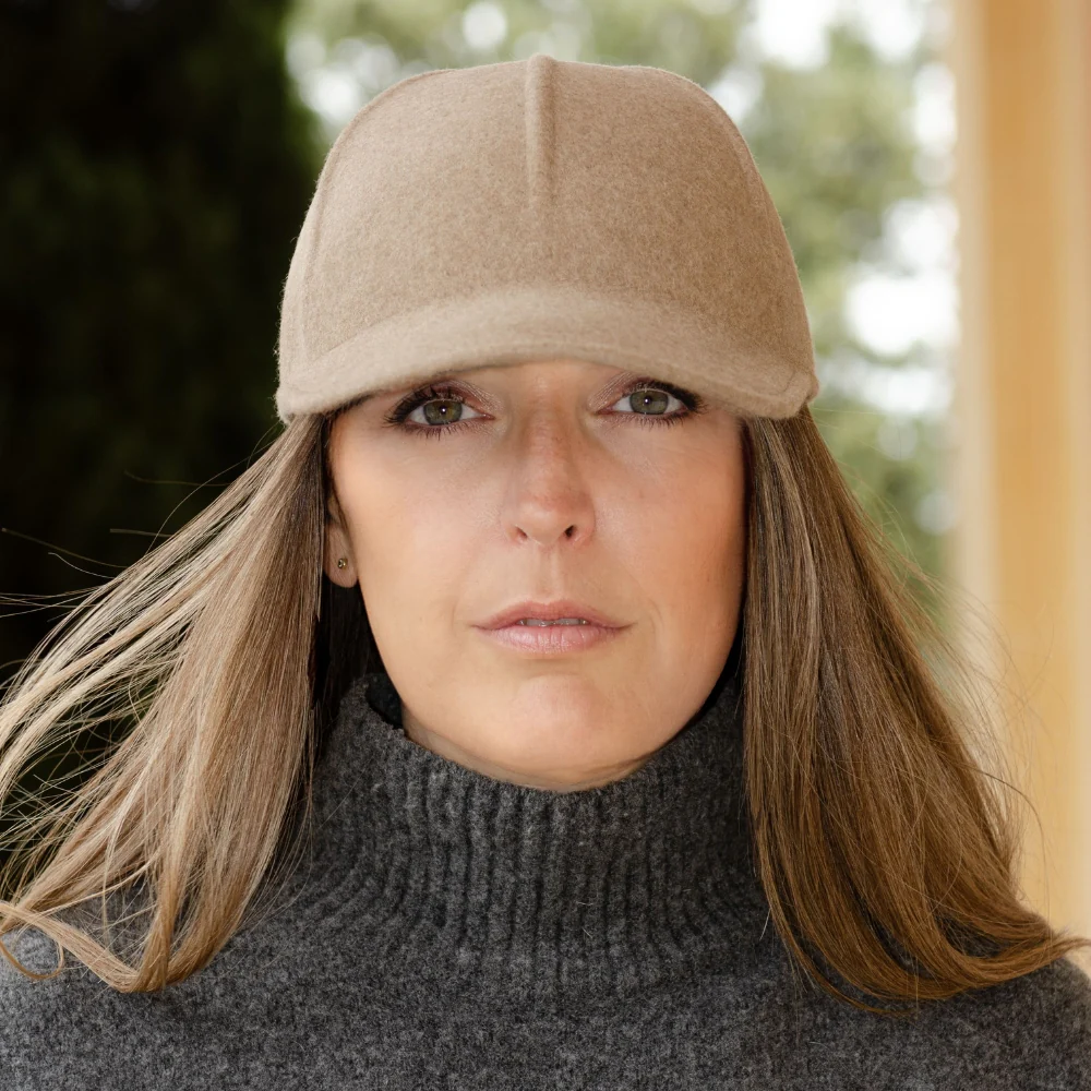 Felt Cap | 100% Wool | Adjustable Size | Cappuccino