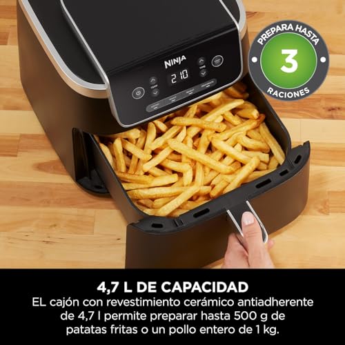Ninja PRO 4.7L Friggitrice ad Aria 4 in 1, Cassetto Singolo, Frittura ad Aria, Cottura arrosto, Riscaldamento, Essiccazione, Componenti Antiaderenti Lavabili in Lavastoviglie, Nero, AF140EU : Amazon.it: Casa e cucina