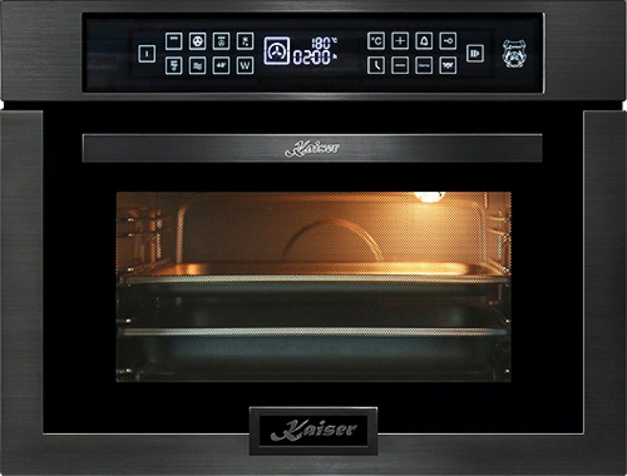 Backofen-Set Einbaubackofen,86L, 60 cm, 15 Fkt. +Mikrowellen-Backofen, 45 cm EH 6306 N RS+EM 6307 RS.