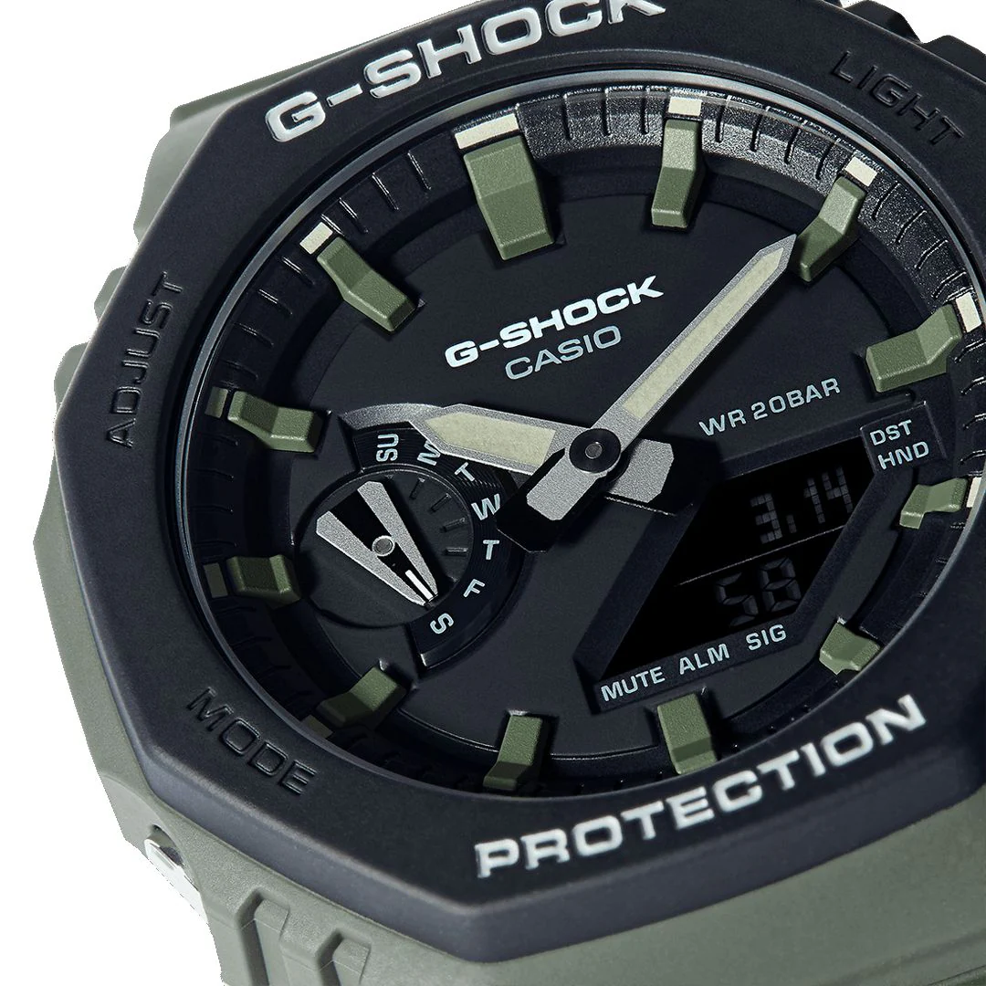 Orologio G-Shock GA-2110SU-3AER nero e verde militare