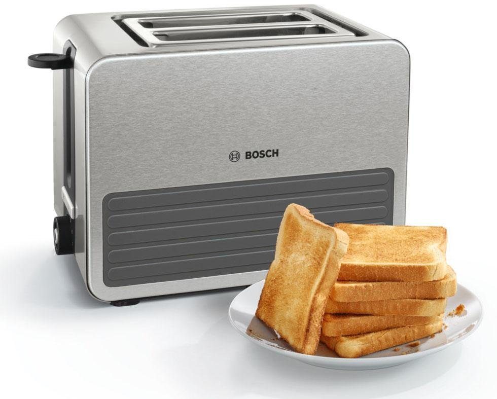 Toaster TAT7S25, integrierter Edelstahl-Brötchenaufsatz, mit Abschaltautomatik