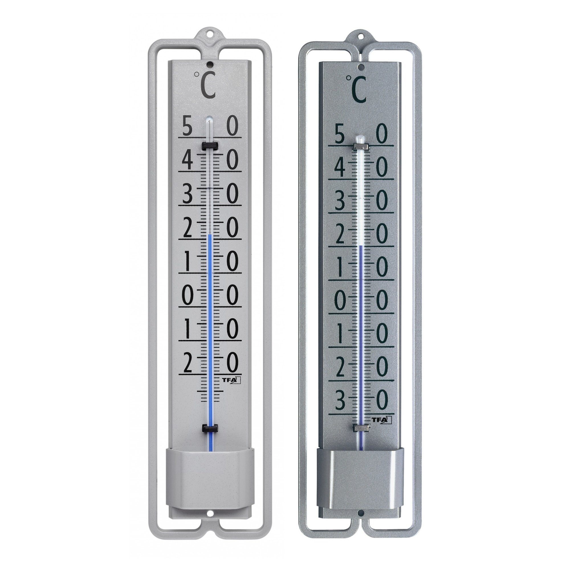 Gartenthermometer TFA 12.2001 analoges Innen-Außen-Thermometer aus Metall