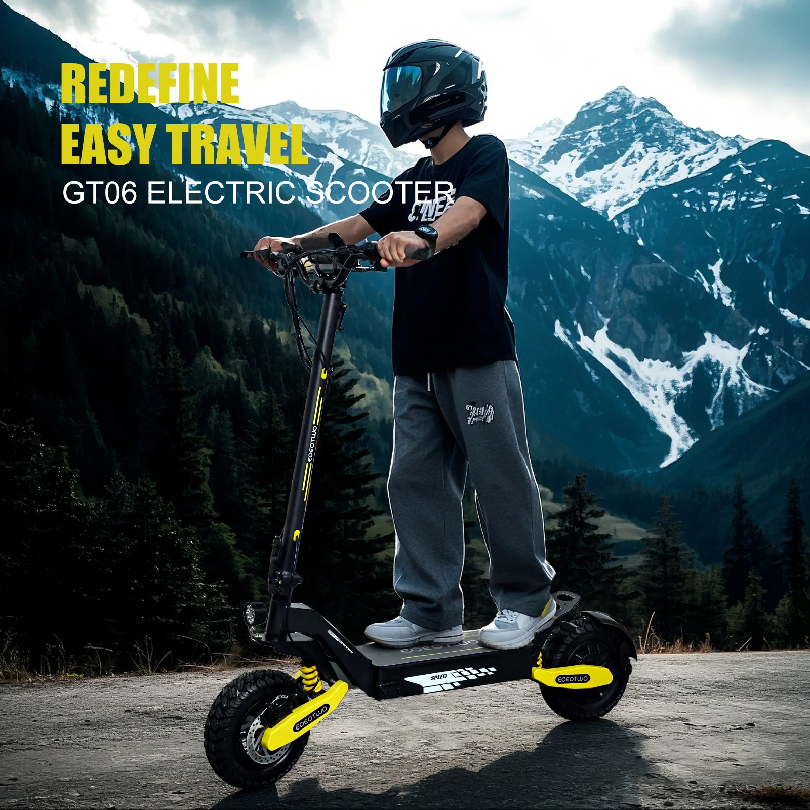 Off Road Electric Scooter for Adults, 1200W Motor Fast E Scooter, Up to 28MPH Top Speed & 20Miles Long Range, 11