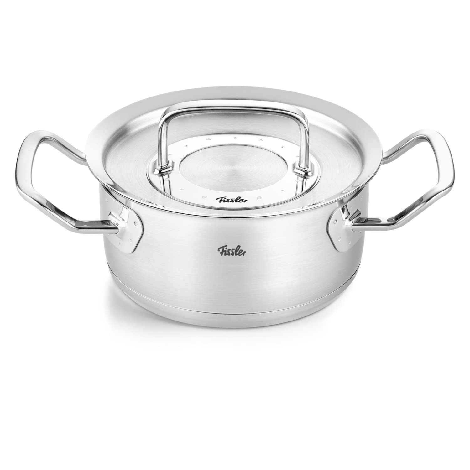 Kochtopfset 5-teilig aus Edelstahl mit Metalldeckeln und Edelstahlpflege, für alle Herdarten inkl. Induktion