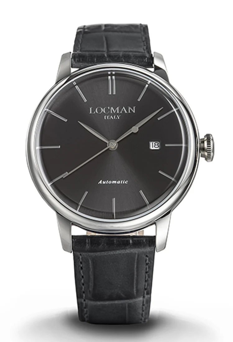 Locman 1960 automatico nero pelle nera 0255A01A-00BKNKPK