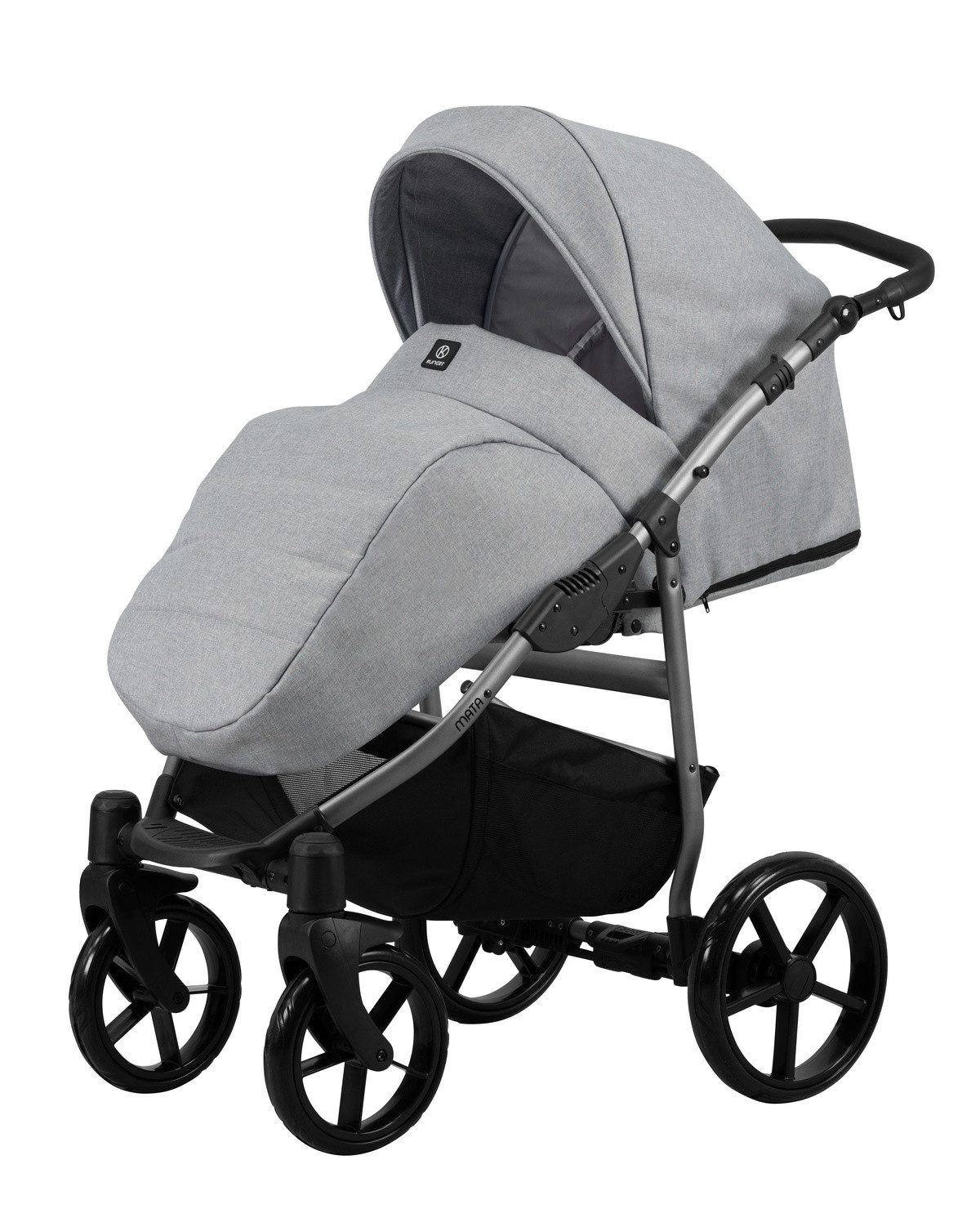 Kombi-Kinderwagen MATA 2 in1 Graphit Gestell – Sicherer Babywagen