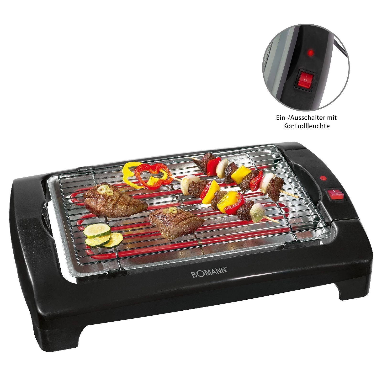 Tischgrill BOMANN Grill Elektro Tischgrill elektrisch Elektrogrill Balkon