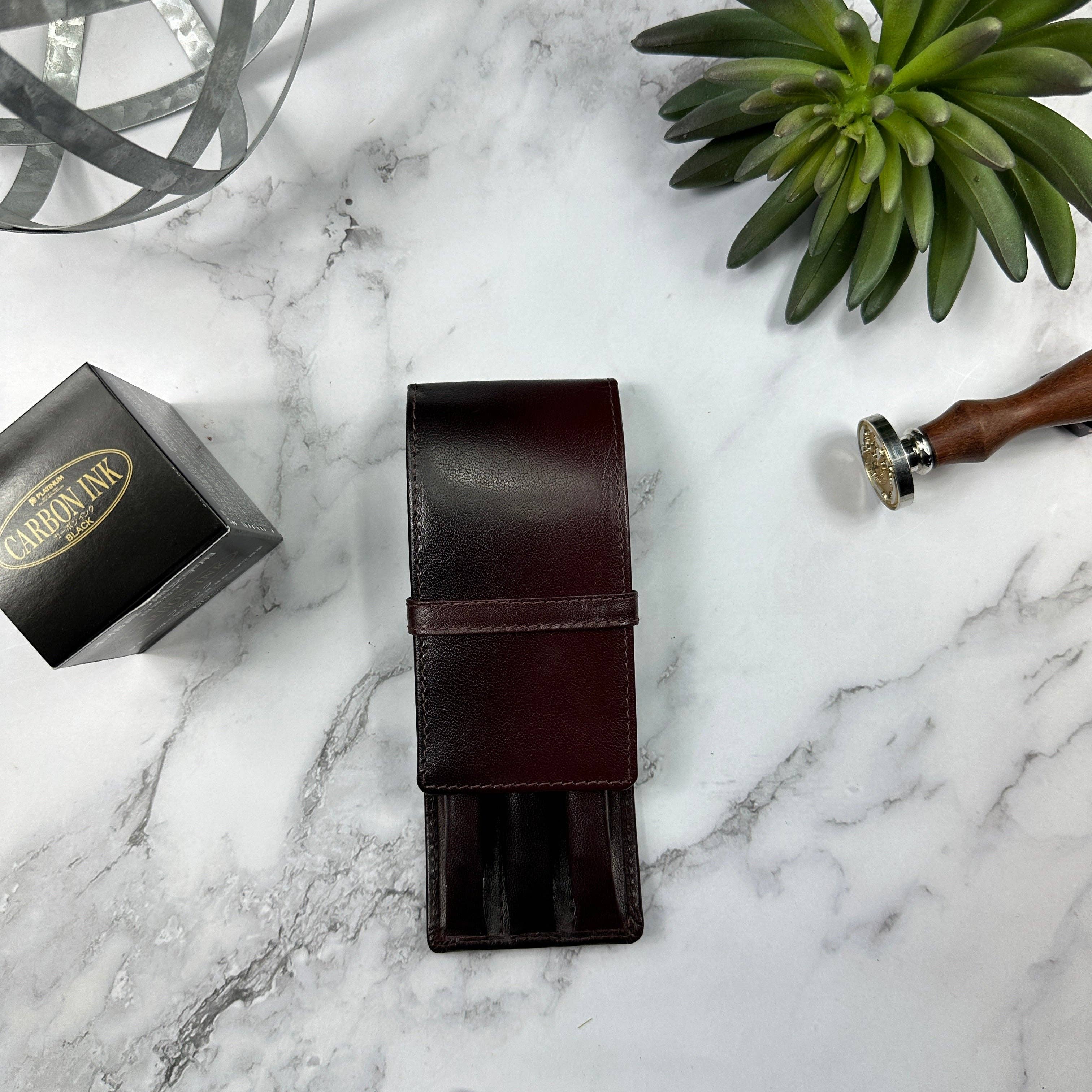 Girologio - Leather 3 Pen Case