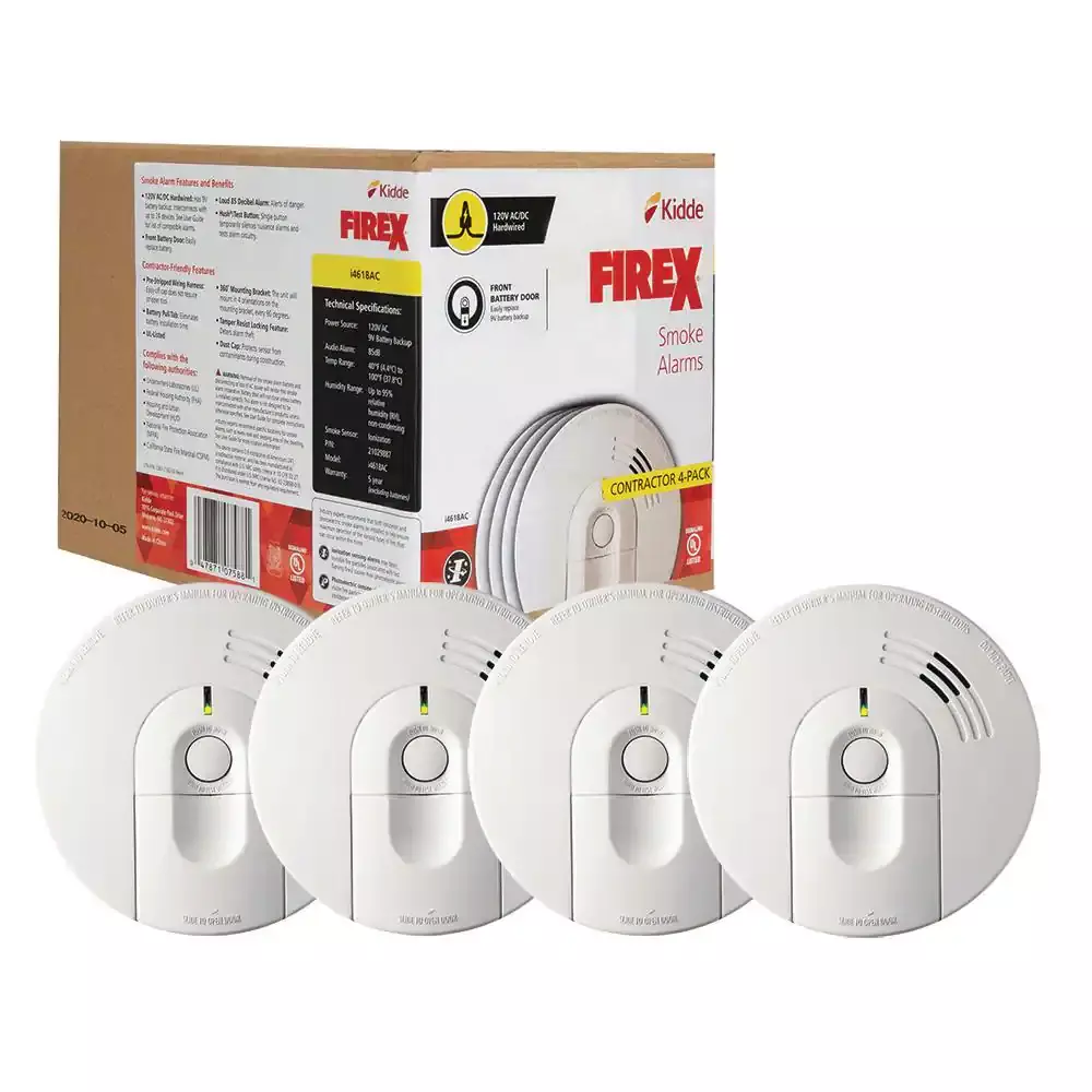 Firex 4-Pack Hardwired Smoke Detector