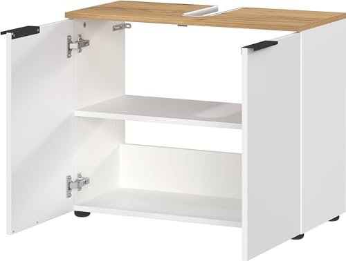 Germania Armadio per lavabo 6003 633 GW MENEN, in bianco/rovere, con ante soft close, certificato FSC, 60 x 58 x 34 cm (LxAxP) : Amazon.it: Casa e cucina