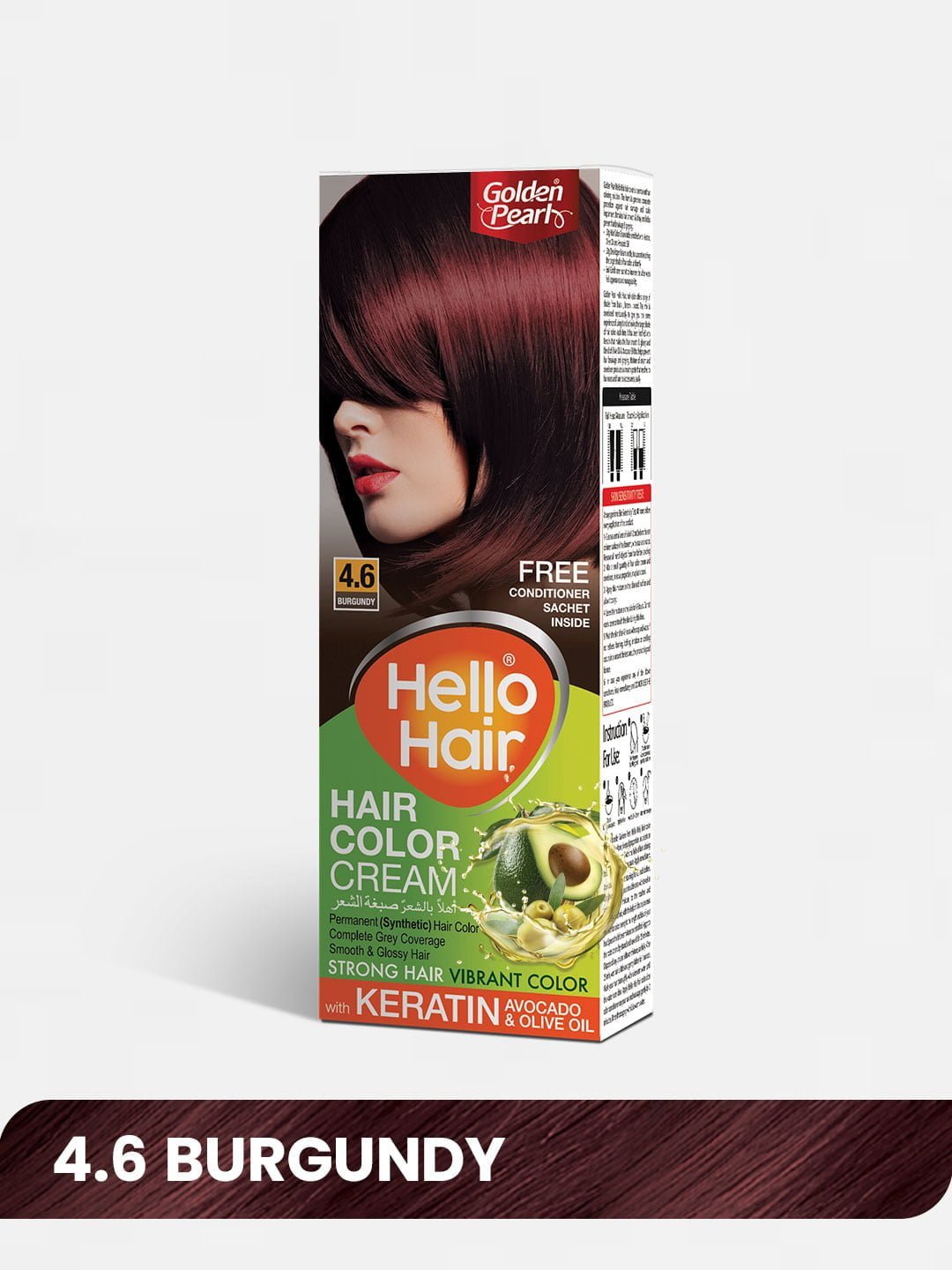 Golden Pearl Hello Hair �?Hair Color Burgundy 4.6