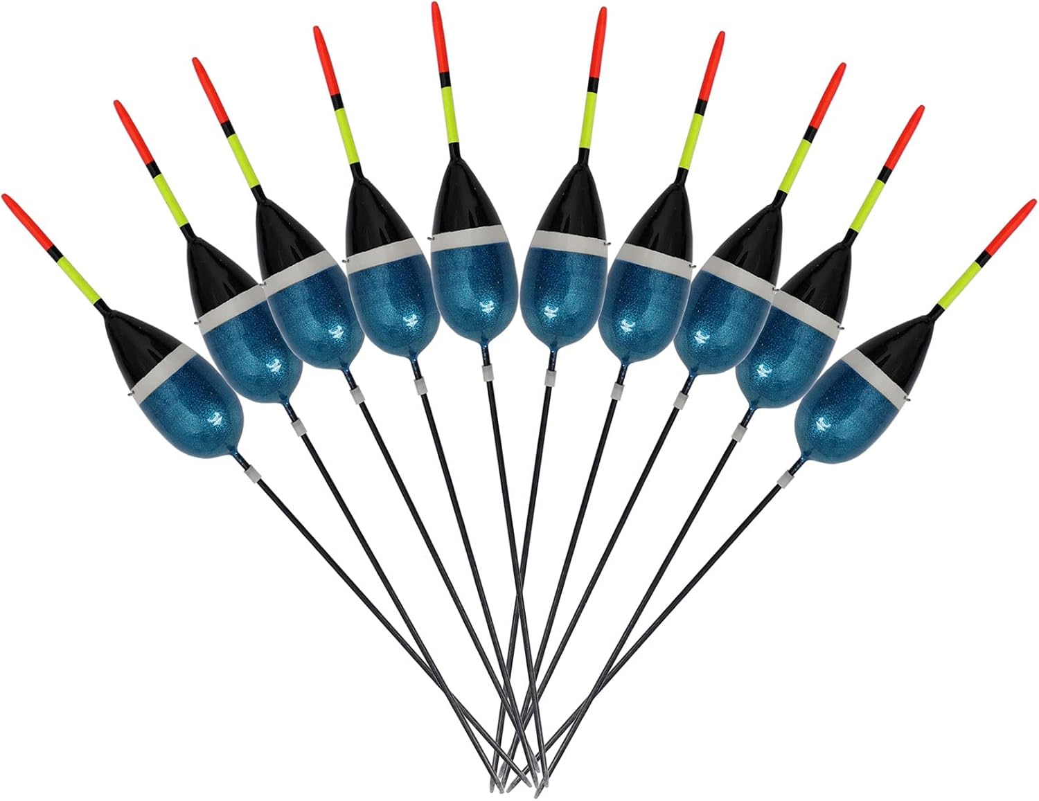 10-teiliges Angel-Bobber-Set, Kork-Posen-Set, Antenne, Balsaholz, Auftrieb 3 g, 18 cm, Boje Angelzubehör für Süßwasser/Salzwasser