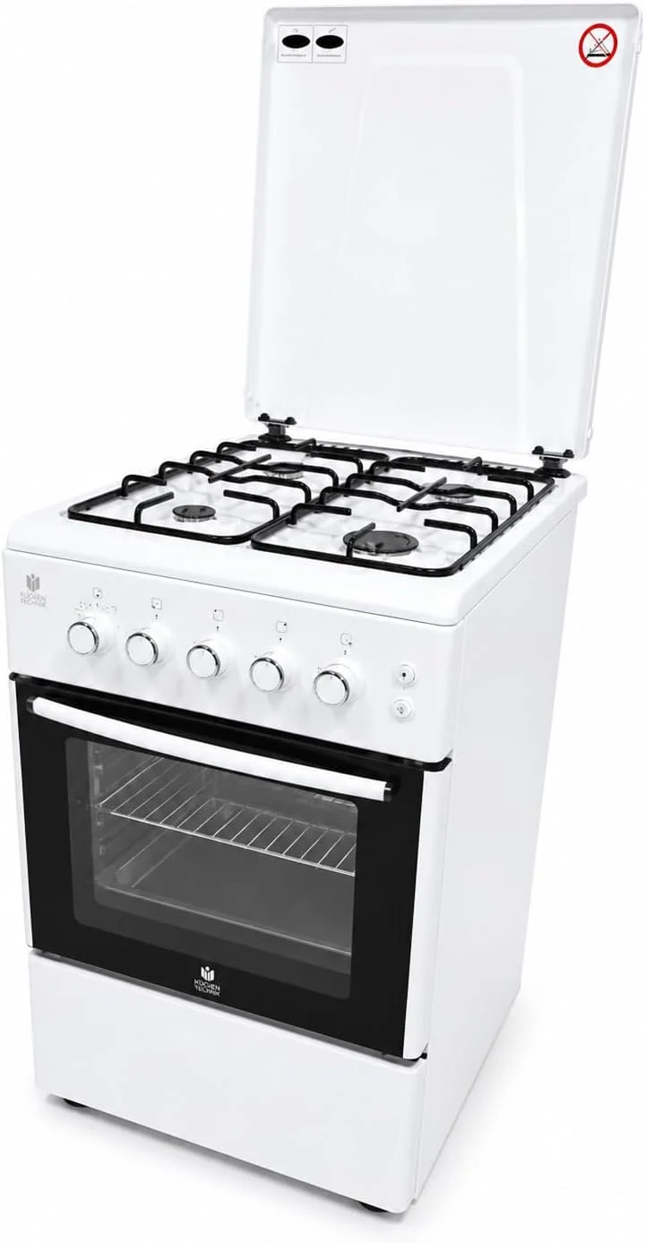 Gasline SHGG5060UW Gas Standherd mit Gasbackofen und Grill, Umluft SHGG5060UW, Weiß, LPG, Erdgas