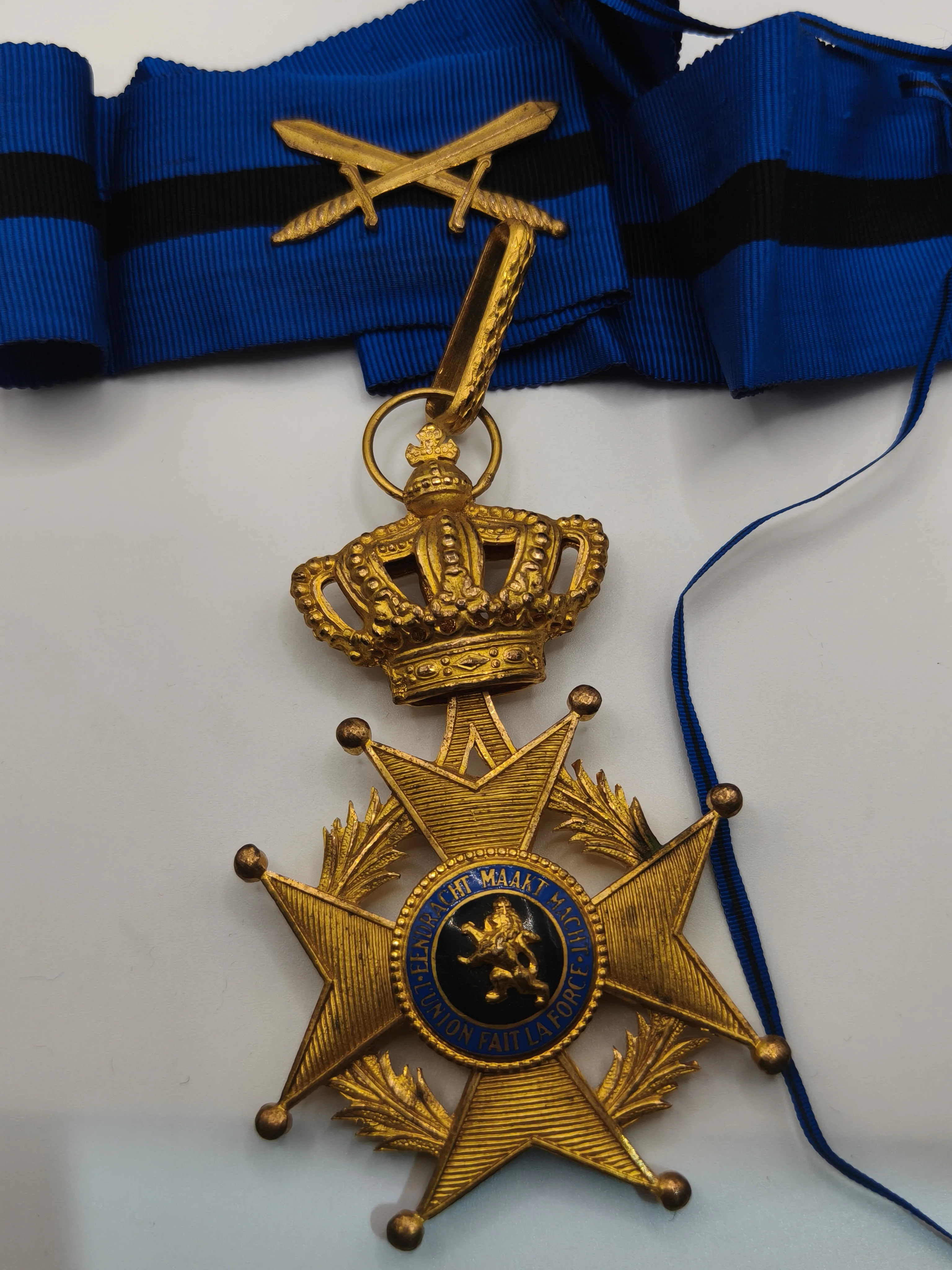Medal Order Of Leopold II with swords. Commander .Belgium.