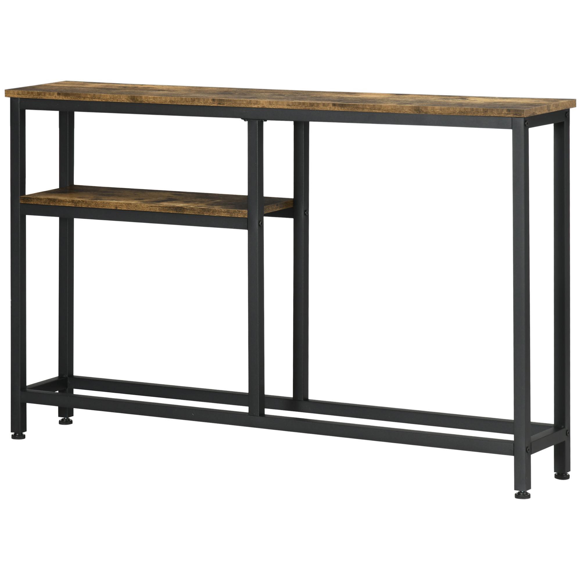 HOMCOM Konsolenregal, modernes Design, 120x23x75 cm, Braun & Schwarz