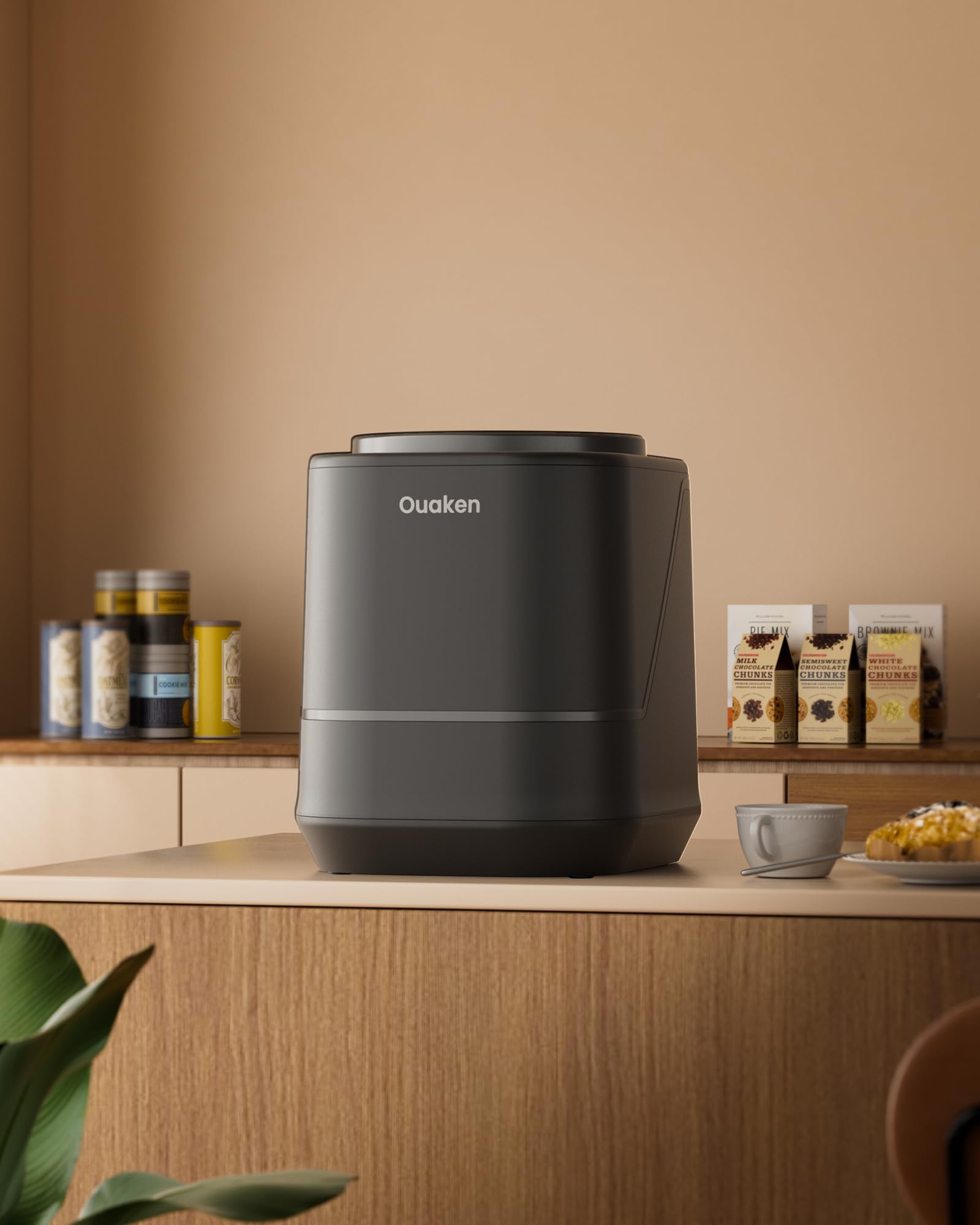 Elektrischer Komposter für die Küche, 4 L Smart Küchenkomposteimer mit 3 Modi und Geruchsarm