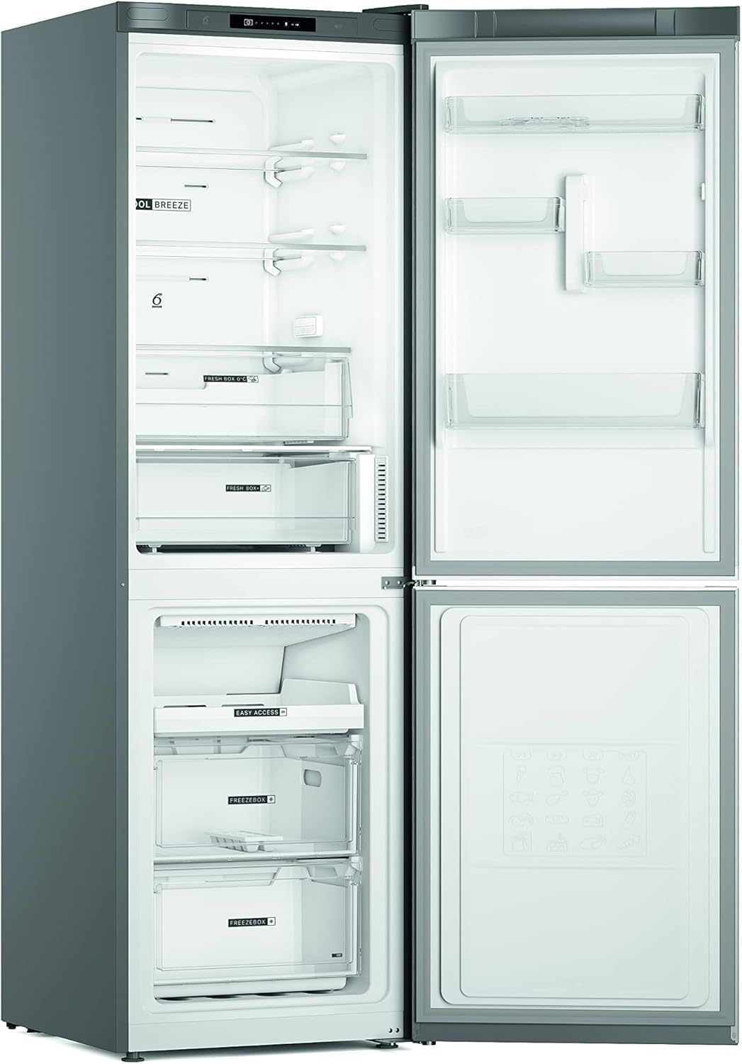 Whirlpool W7X 82I OX Frigorifero combinato a libera installazione No Frost, classe E, colore inox